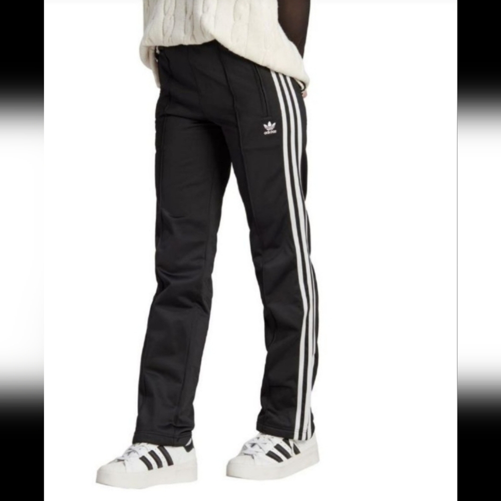 Adidas Black Lifestyle Firebird Recycled Polyester Track Pants